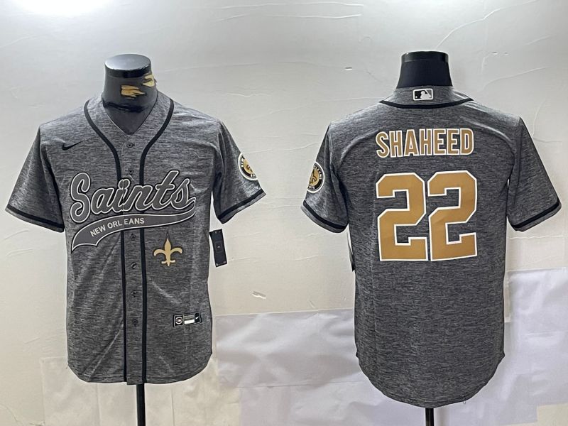Men New Orleans Saints #22 Shaheed Grey Joint Name 2024 Nike Limited NFL Jersey style 3->indianapolis colts->NFL Jersey